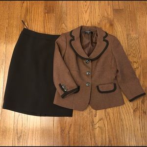 Caramel and brown suit